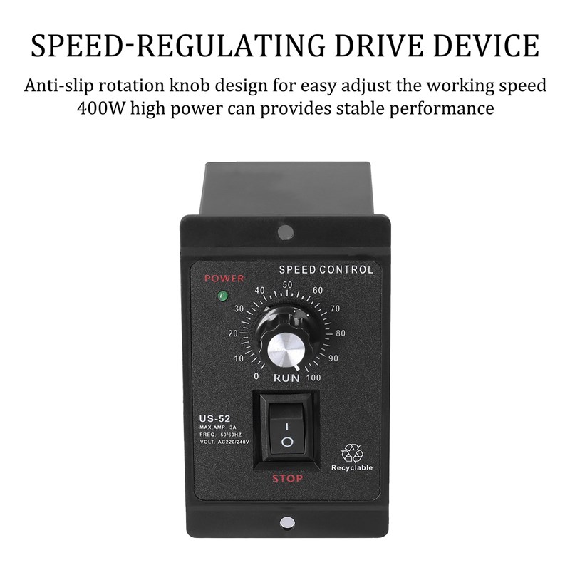 厂家400W电机调速器US52微型交流马达速度控制UX52速度数显示