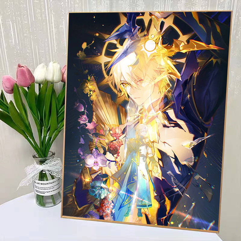 崩坏星穹铁道白厄2025新款5d钻石画二次元周边手工带框装饰十字绣