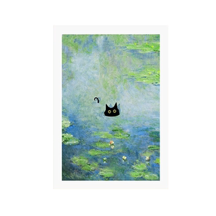 莫奈睡莲钻石画世界名画2025新款猫咪高级手工十字绣客厅卧室小件