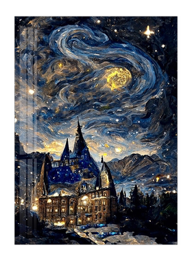 梵高星空钻石画世界名画玄关贴画