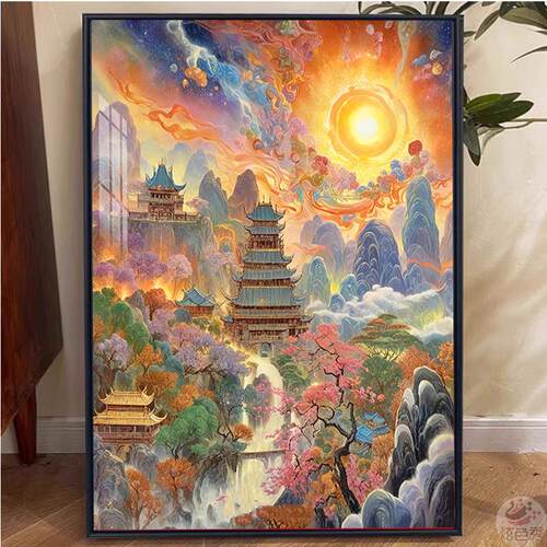 风景美如画十字绣5d钻石画2025新款满钻线绣满钻中国风手工刺绣