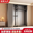 衣帽架落地卧室家用开放式 挂衣架金属置物架收纳一体组合简易衣柜