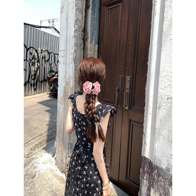 杨杨YANGRUOYU蝴蝶小飞袖连衣裙