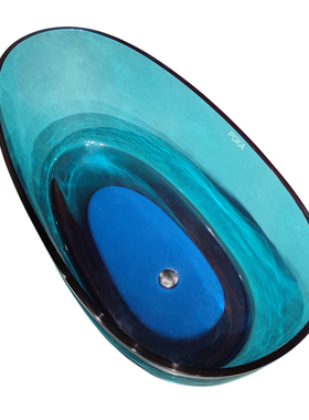 PG KA人造石独立式弧形浴缸蓝色黑色红色透明树脂铝质石绮美石1.5