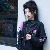 户外抗风防水日常外套 原创黑粉配色冲锋衣国风时尚 等云来 粉影