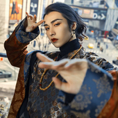 原创汉服春夏季 唐半臂复原款 正品 不二 男女唐制交领半臂 等云来