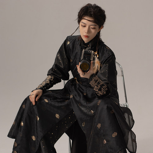 等云来【悟净2.0】原创汉服暗纹织金直裰圆领罩衫汉元素正品春秋