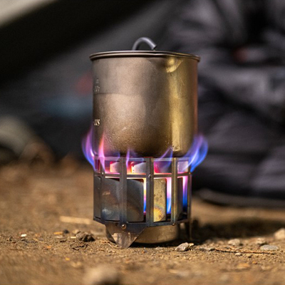 日本EVERNEW爱玩牛钛制龙卷风挡风圈旋风酒精炉钛支架ECA075