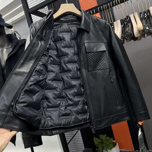 可拆卸羽绒内胆绵羊皮皮羽绒外套