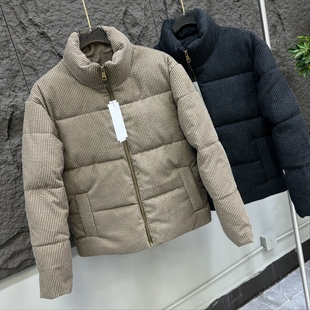 复古做旧条绒肌理棉服 冬季男士厚实保暖时尚立领面包服棉衣外套