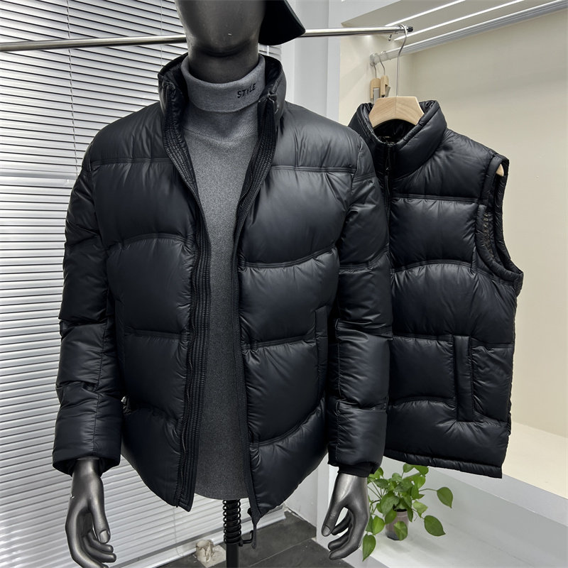 高充绒加厚保暖休闲立领羽绒服男