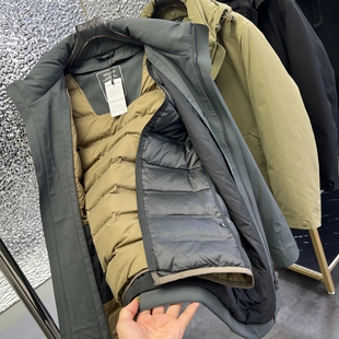 户外三防~鹅绒服 冬季男士通勤百搭可拆内胆抗寒保暖连帽鹅绒服
