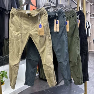 微锥修身束脚工装裤 春夏男士薄款立体有型机能工装束脚工装长裤