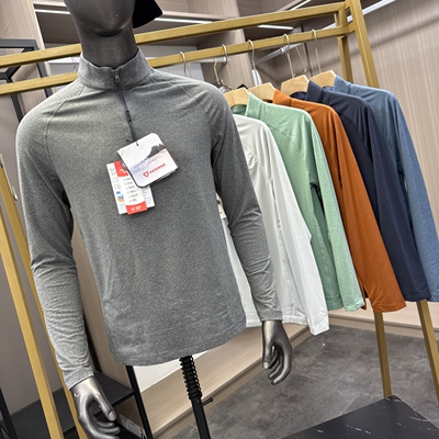 蓄热锁温男士半拉链运动打底衫