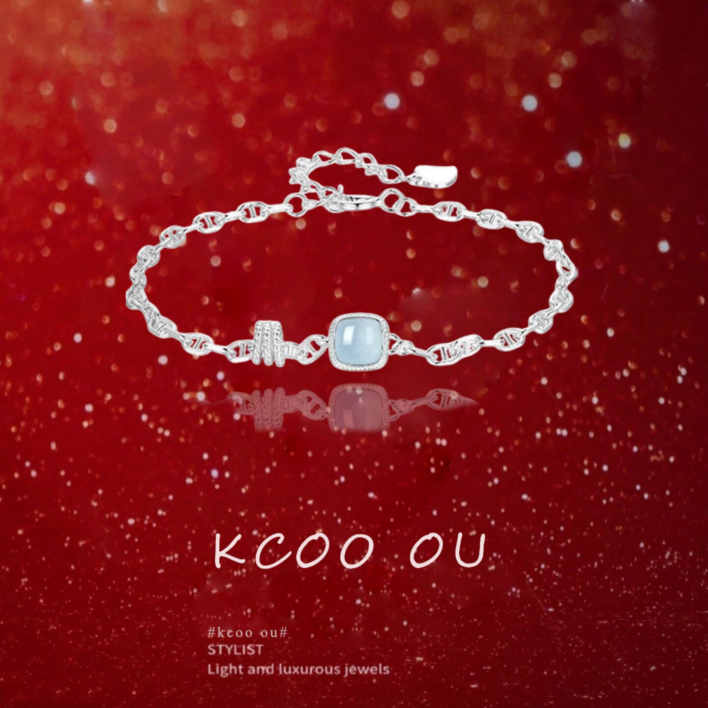 kcooou原创「海蓝宝」手链图片