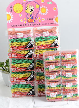 正宗留芳 加粗皮筋简约发圈儿童发绳头饰橡皮筋女打底头绳不伤头