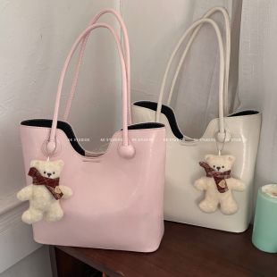 韩国托特包百搭单肩通勤包 潮时尚 学院风大容量包包女春季 2026新款