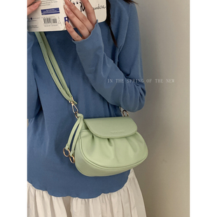 百搭ins斜挎包包女春夏2026新款潮时尚韩国马鞍包单肩小包