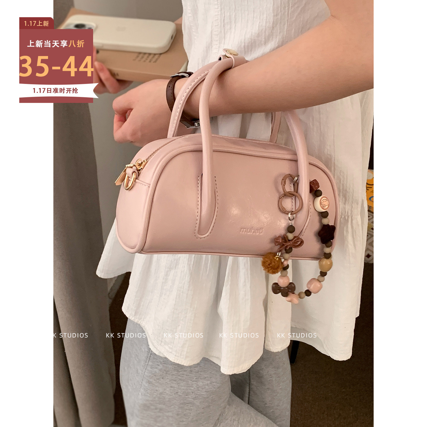 春季时尚手提保龄球包包女2026新款潮时尚韩国枕头包百搭斜挎包,箱包皮具/热销女包/男包,通用款女包,淘宝优惠券,粉丝福利购,淘宝优惠卷