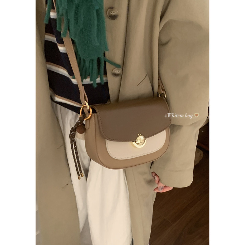 百搭ins斜挎包包女秋冬2024新款潮时尚复古马鞍包多功能单肩小包,箱包皮具/热销女包/男包,马鞍包,淘宝优惠券,粉丝福利购,淘宝优惠卷