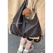 潮时尚 废土风复古腋下包包女春季 2025新款 韩国托特包大容量斜挎包