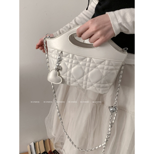 菜篮子包斜挎链条包 时尚 小香风菱格手提包包女2026新款 潮春季