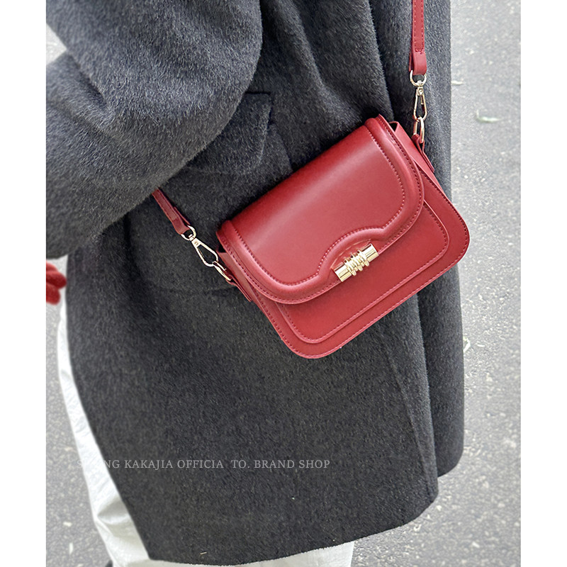 小众红色包包女2023新款秋冬时尚复古小方包高级感百搭单肩斜挎包,箱包皮具/热销女包/男包,小方包,淘宝优惠券,粉丝福利购,淘宝优惠卷