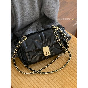 小香风菱格链条包包女2025新款潮时尚高级感小方包百搭ins斜挎包