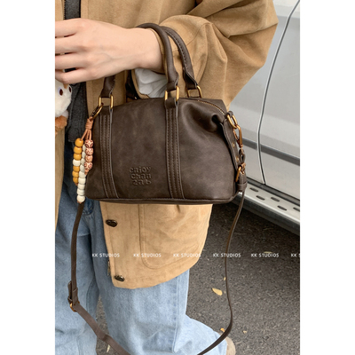 废土风手提保龄球包女秋冬新款