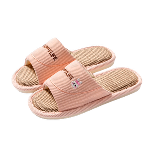 亚麻拖鞋女士室内家居防滑软底静音吸汗春秋四季透气棉麻布鞋男款