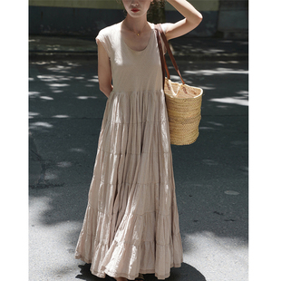 新品 ple2023夏季 巴塞罗那夏日超大裙摆波点全棉连衣裙 Nic