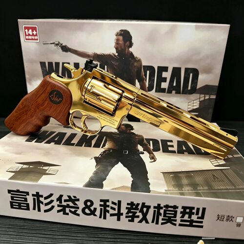 K2暗夜刀客金属左轮蟒蛇357双动连发左轮可发射安全玩具成人模型