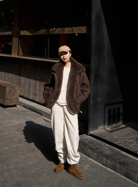 TOFOD 树袋熊 Lem**re羊绒拉贡毛领派克鹅绒服夹外克皮草外套