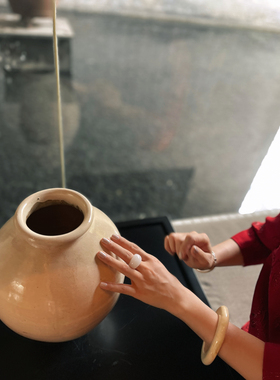 TOFOD 白玉 小白白 小众中古设计感天然石戒指指环首饰