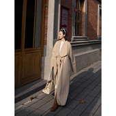 no退no换 慵懒姐姐 大衣披肩羊毛大衣高级设计感老钱风羊毛大衣