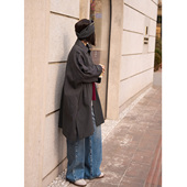 no退no换 原1580 岛国面料cleanfit宽松廓形暗黑极简高级风衣外套