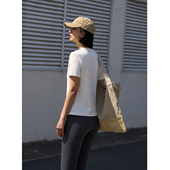 no退no换 T恤女 纯色百搭圆领短袖 原158 高回弹显瘦ROW极简上衣