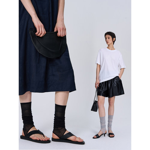 TOFOD miu里miu气 真丝羊毛踩脚袜小腿袜春夏薄如蝉翼打底袜