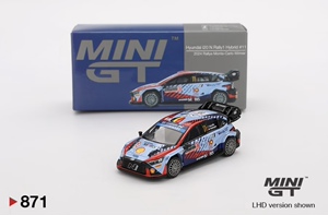 MINI GT 871号 1/64 现代Hyundai i20N 拉力仿真合金汽车模型收藏