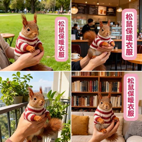 松鼠专用小衣服保暖秋冬天