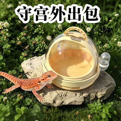 守宫专用笼子外带外出笼蜜袋鼬花枝鼠金丝熊全景外带包小宠用品
