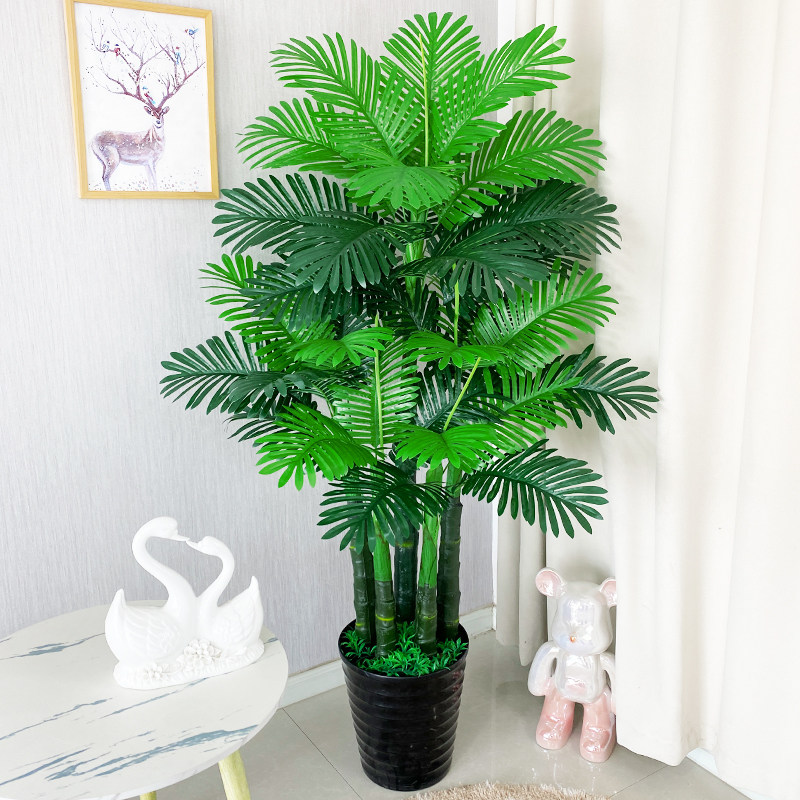 盆栽假花盆景仿真绿植塑料花仿真花绿色植物装饰仿真树装饰花道具