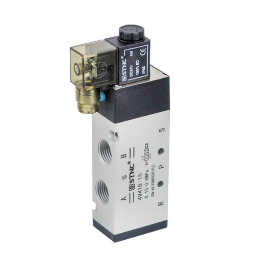 索诺天工新款4V210-08气动电磁阀DC24V/AC220V两位五通换向电磁阀