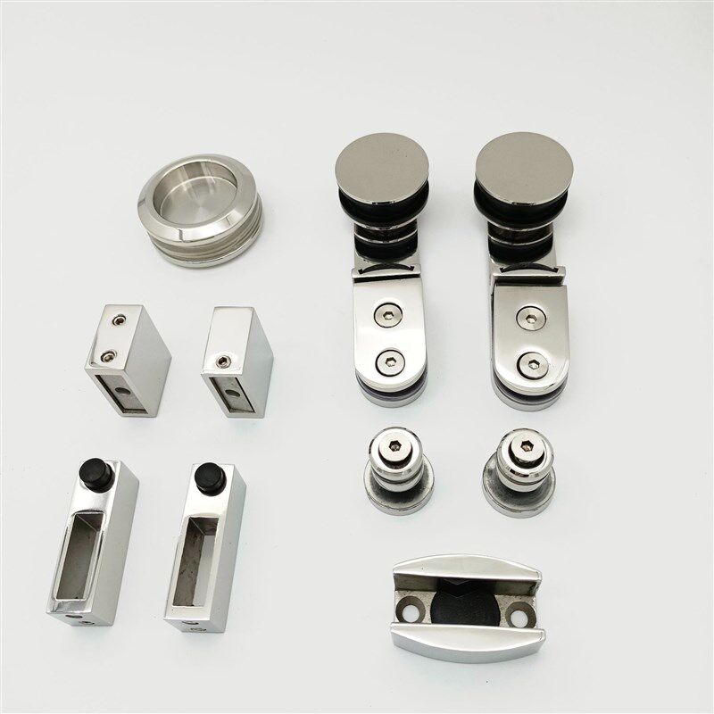 厂家30*10方管单门移门配套配件 浴室玻璃门滑轨滑轮套装