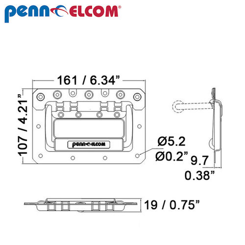 Penn Elcom 番尔康 H1050拉手弹簧提手航空箱拉手工业把手