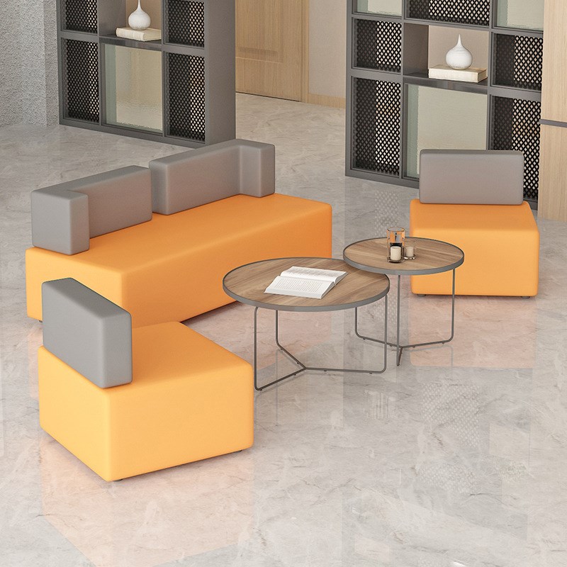 办公室医院大厅酒店商务会客洽谈中心现代简约创意个性沙发凳组合