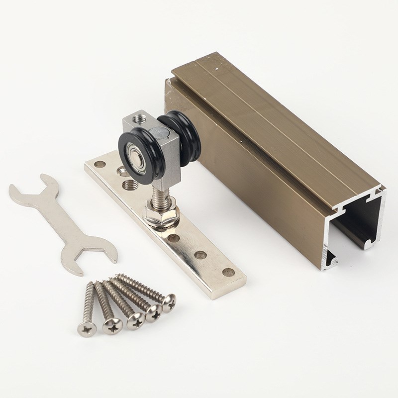 00双轨吊轮 厨房木门移门吊轨 酒店不锈钢三联动静音推拉门吊轮