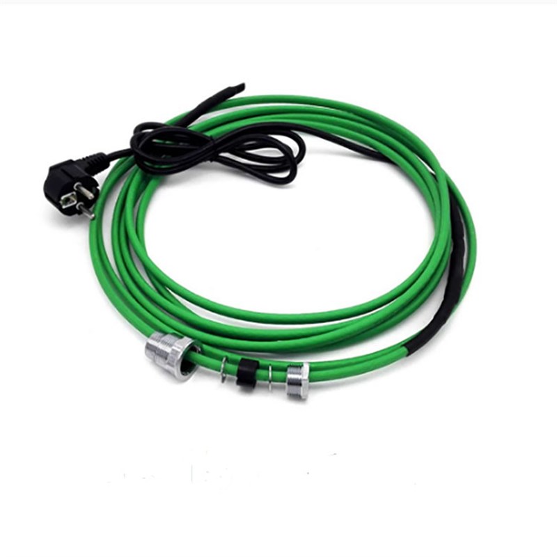 自来水管外1-30m自调节加热电缆17Wm防冻电热丝带欧盟插头