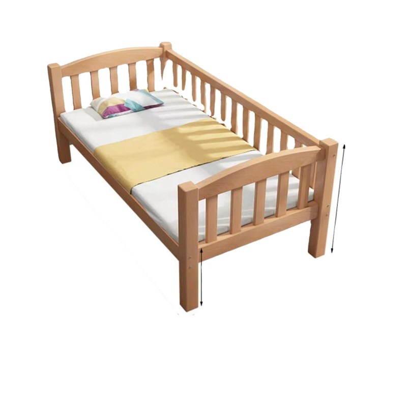 儿童床拼接床边榉木带护栏男孩女孩单人床婴儿床加宽小床拼接大床