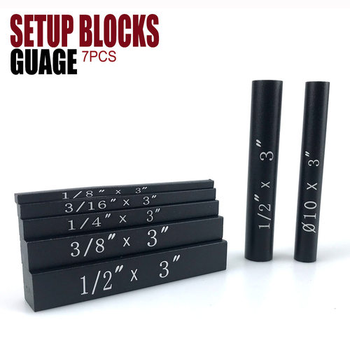 7件套 木工量块 Setup Blocks guage 高度尺规测量块木工工具